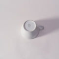 Colored Rim Wide Mug in White, bottom with LAKOLE stamp