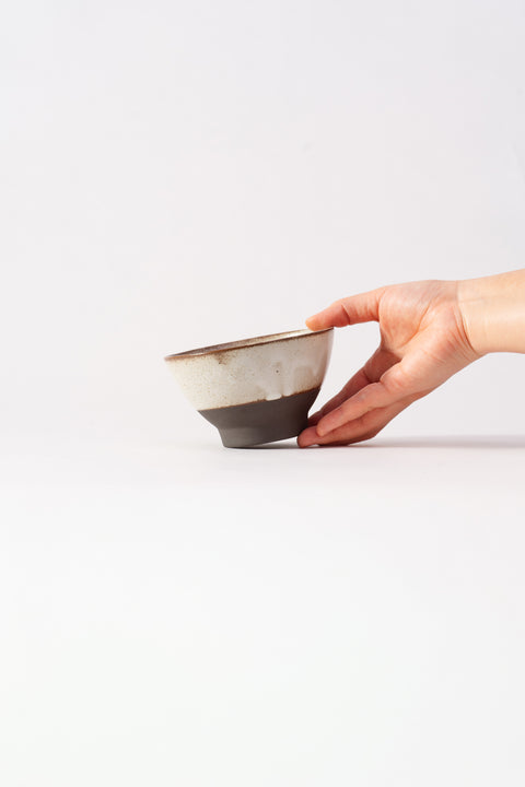 Mino Ware Black Soil Classic Rice Bowl