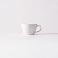 Colored Rim Wide Mug in White, side view
