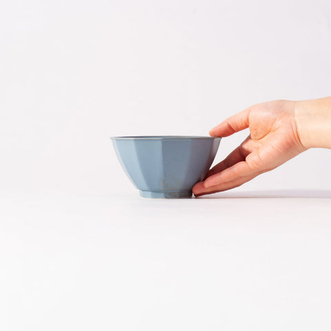Mino Ware Octagon Rice Bowl Light Blue
