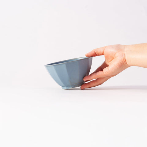 Mino Ware Octagon Rice Bowl Light Blue