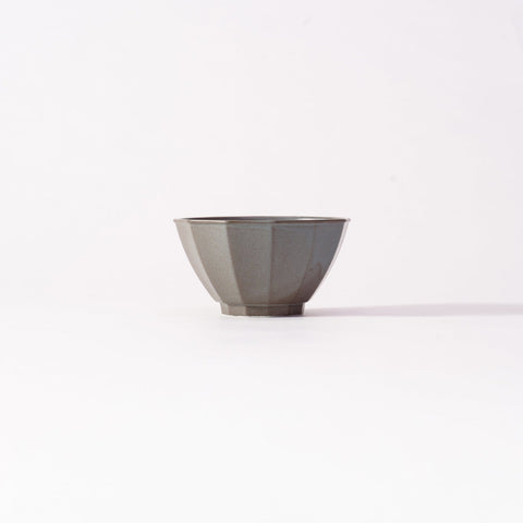 Mino Ware Octagon Rice Bowl Gray