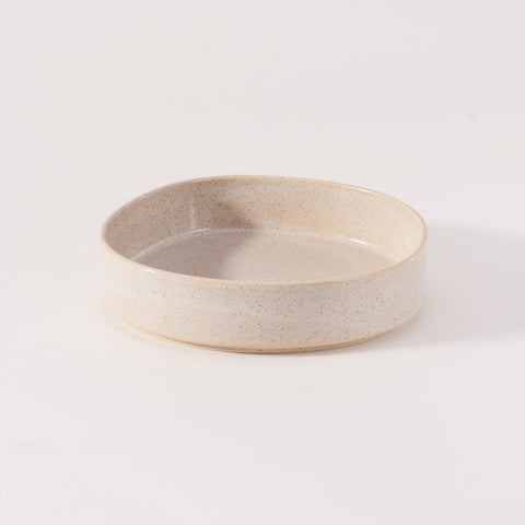 Stackable Organic Deep Plate Small in Ivory