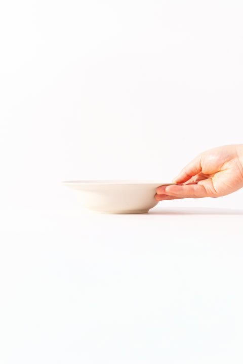 Mino Ware Mat Colored Rim Serving Bowl Medium