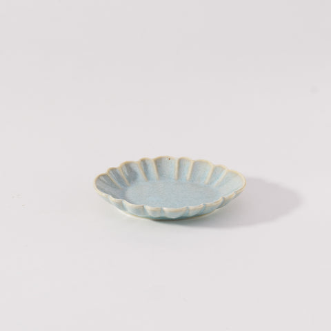 Mino Ware Mini Oval Chrysanthemum