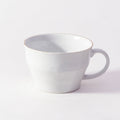 Colored Rim Wide Mug in White