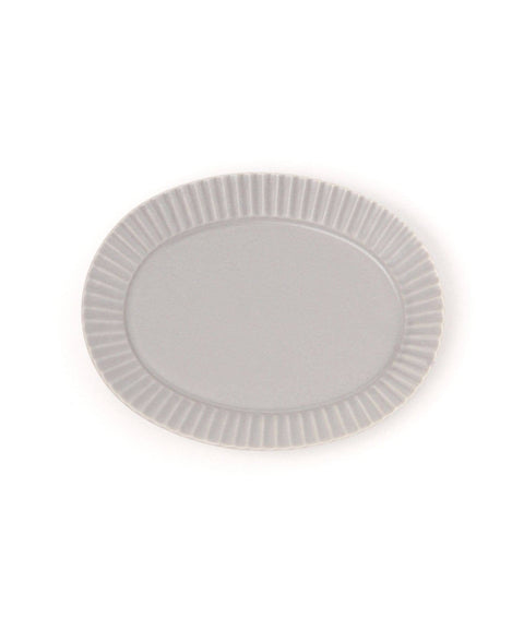 Kachosen Oval Platter With Folding-Fan Pattern Small